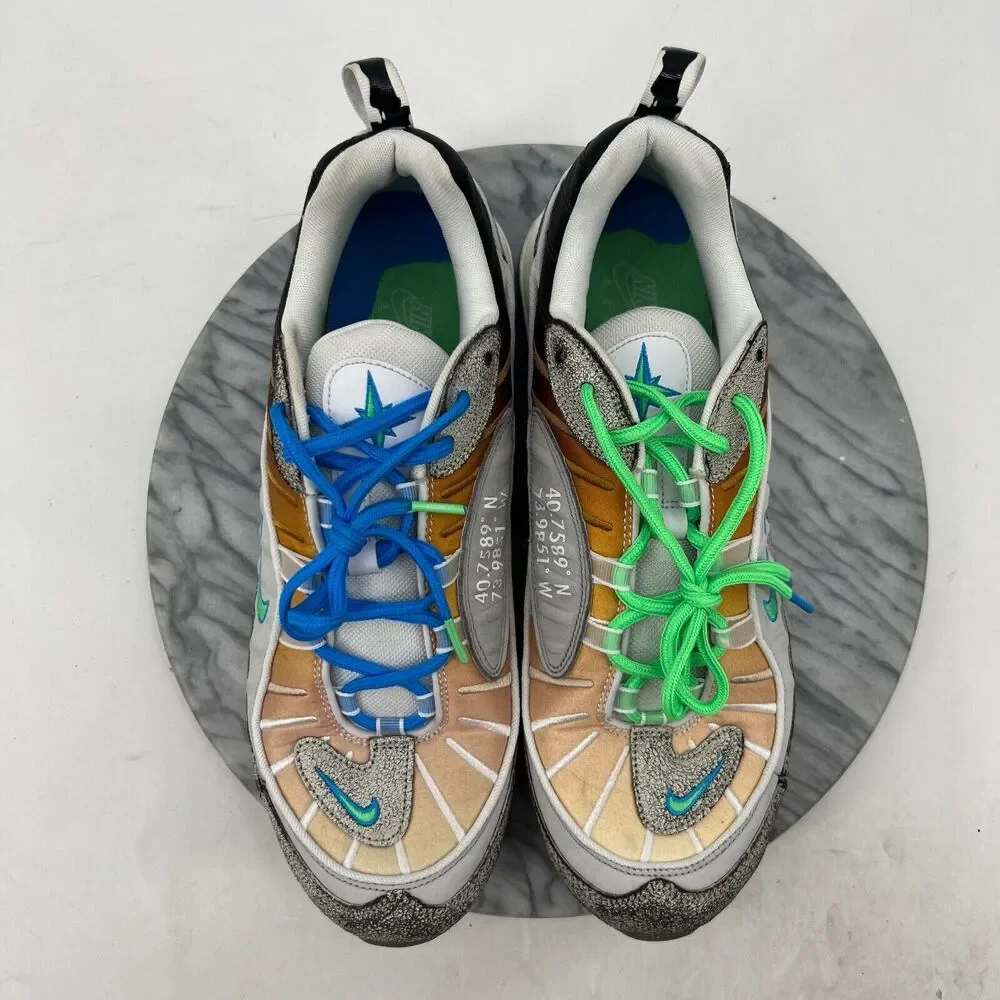 Nike Air Max 98 Sneakers Mens 12 On Air NYC LA Mezcla Grey Electro Green CI1502